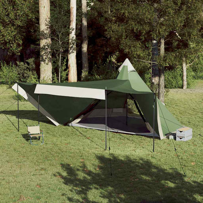 Family Tent Tipi 8-Person Green Waterproof