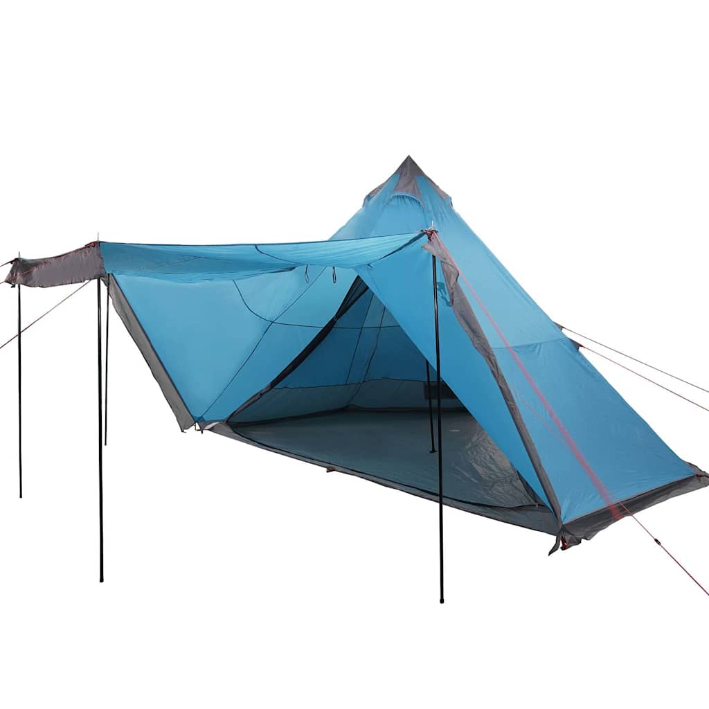 Family Tent Tipi 8-Person Blue Waterproof
