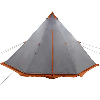 Family Tent Tipi 8-Person Grey and Orange Waterproof