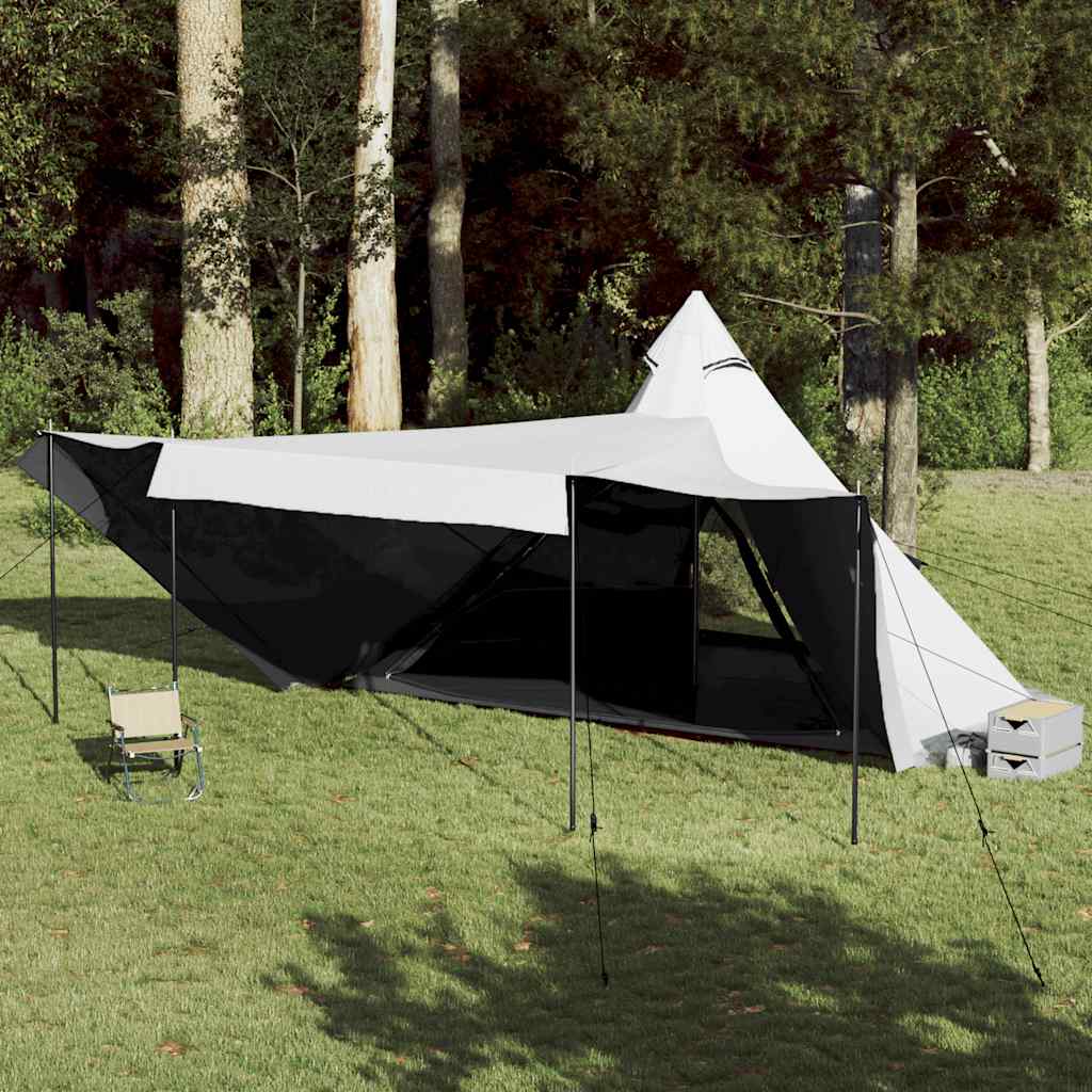Family Tent Tipi 8-Person White Blackout Fabric Waterproof