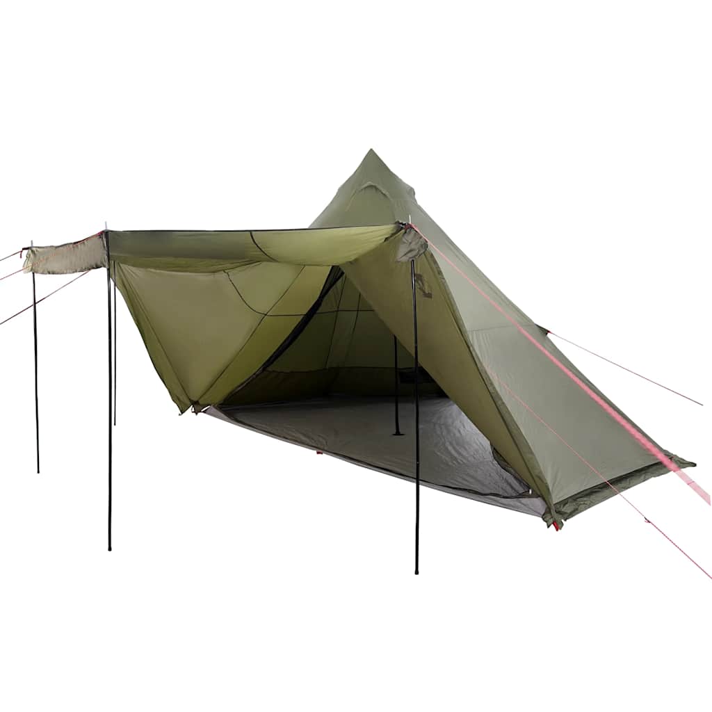 Family Tent Tipi 8-Person Olive Green Waterproof