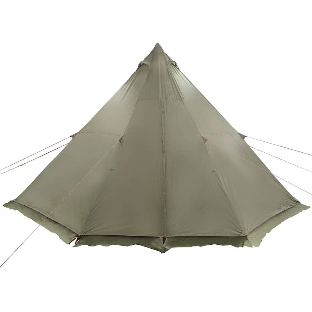 Family Tent Tipi 8-Person Olive Green Waterproof