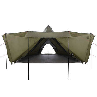 Family Tent Tipi 8-Person Olive Green Waterproof