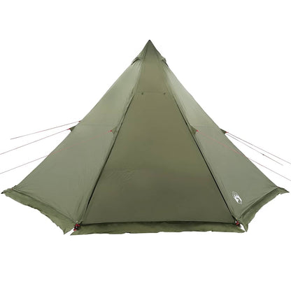 Family Tent Tipi 8-Person Olive Green Waterproof