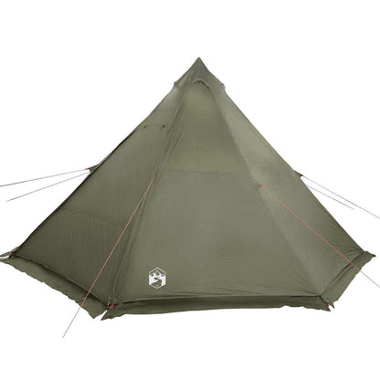 Family Tent Tipi 8-Person Olive Green Waterproof