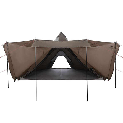 Family Tent Tipi 8-Person Brown Waterproof