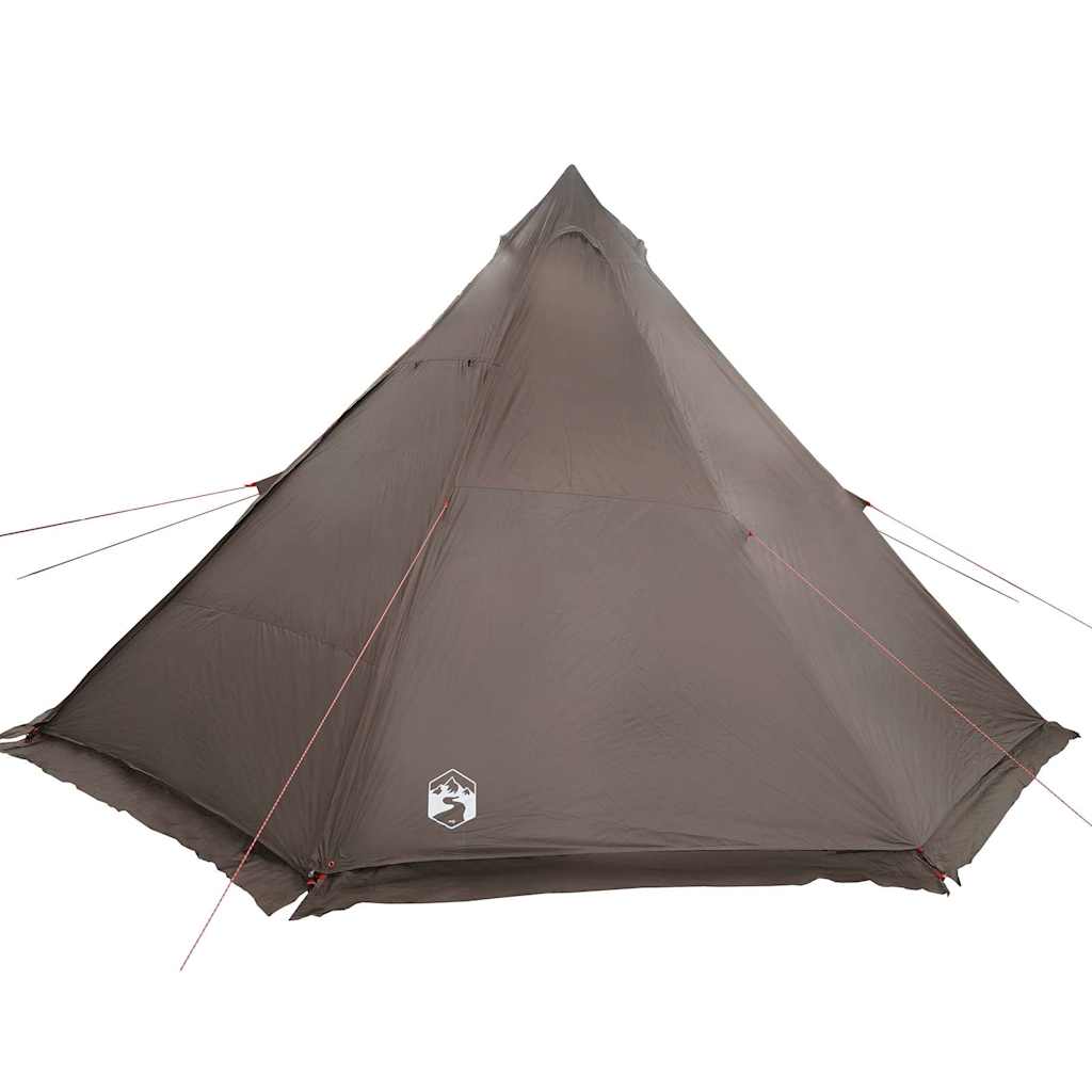Family Tent Tipi 8-Person Brown Waterproof