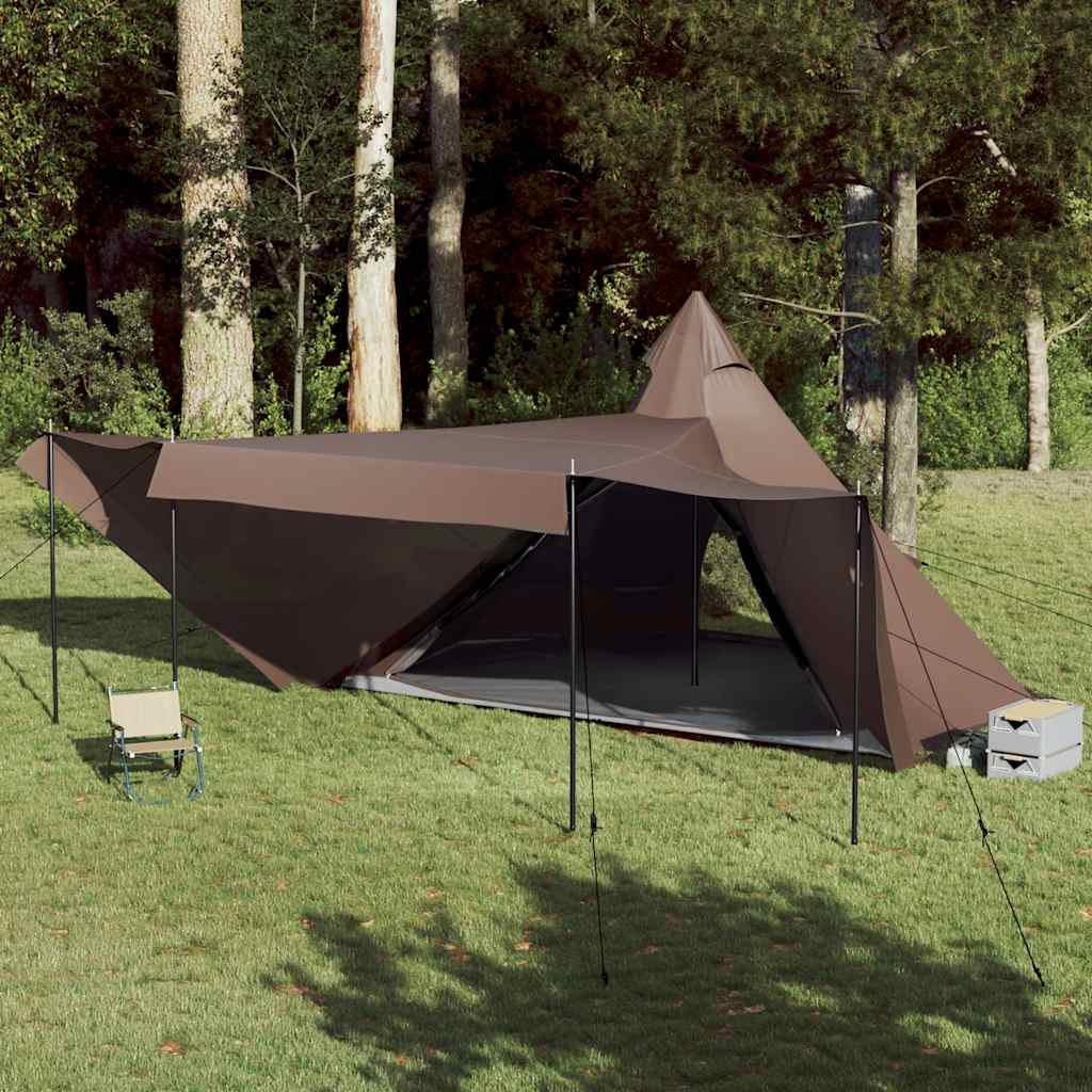 Family Tent Tipi 8-Person Brown Waterproof