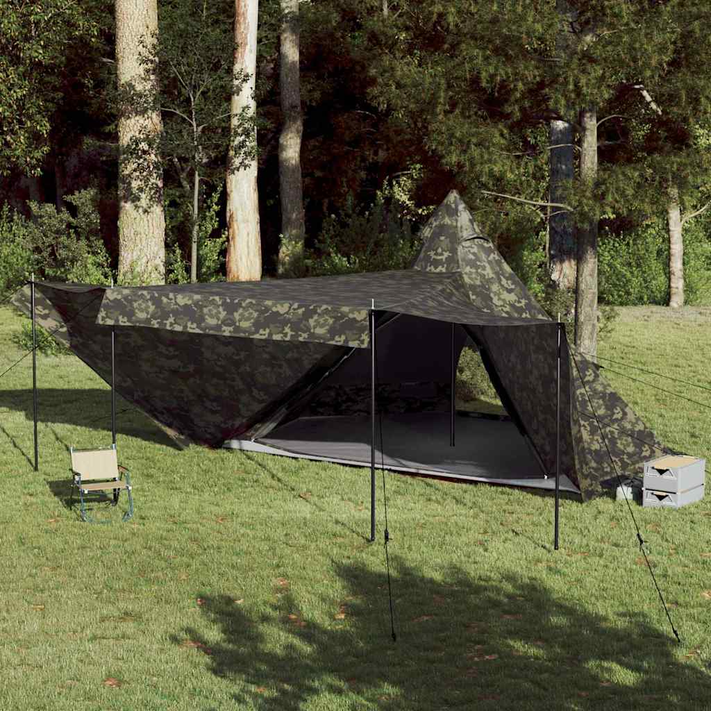 Family Tent Tipi 8-Person Camouflage Waterproof