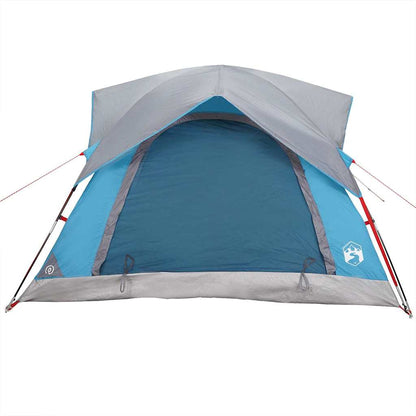 Camping Tent Cabin 4-Person Blue Waterproof
