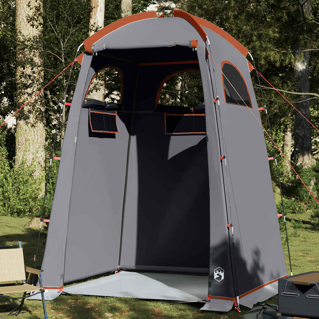Shower Tent Grey and Orange Waterproof