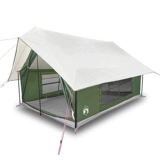 Camping Tent 5-Person Green Waterproof