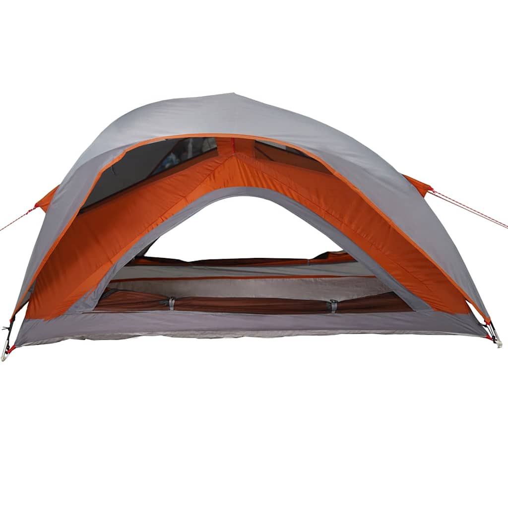 Camping Tent 1-Person Grey and Orange Waterproof