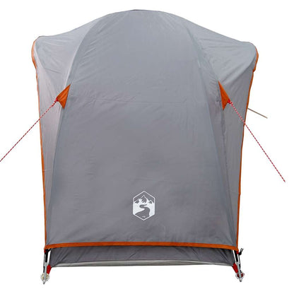Camping Tent 1-Person Grey and Orange Waterproof