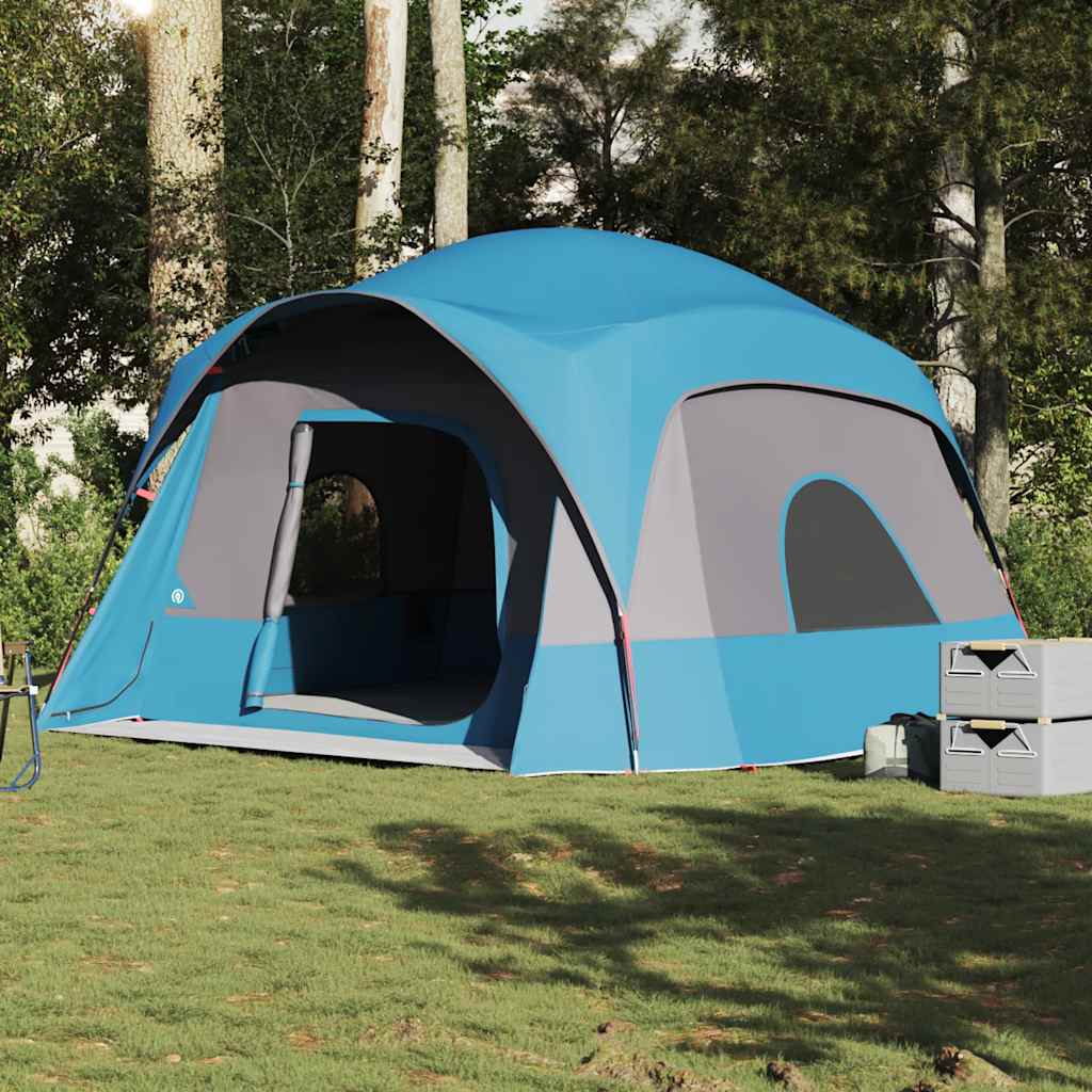 Family Tent Cabin 6-Person Blue Waterproof