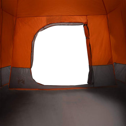 Family Tent Cabin 6-Person Grey and Orange Waterproof