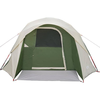 Camping Tent Cabin 4-Person Green Waterproof