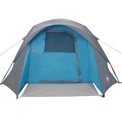 Camping Tent Cabin 4-Person Blue Waterproof