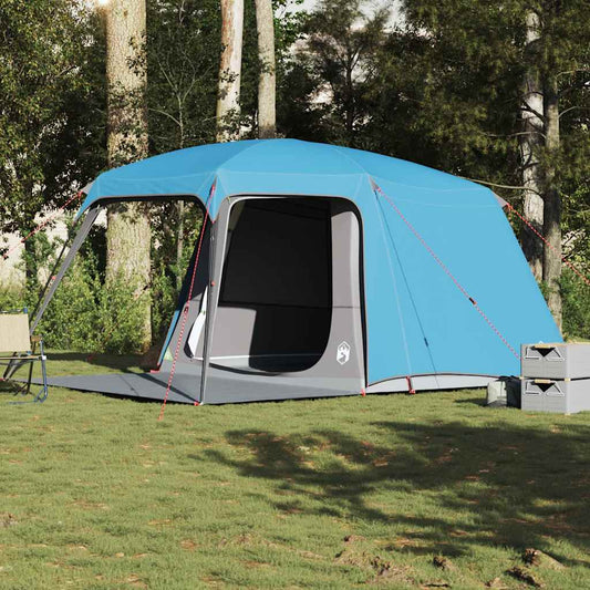 Camping Tent with Porch Dome 5-Person Blue Waterproof