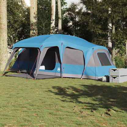 Family Tent with Porch Dome 9-Person Blue Waterproof