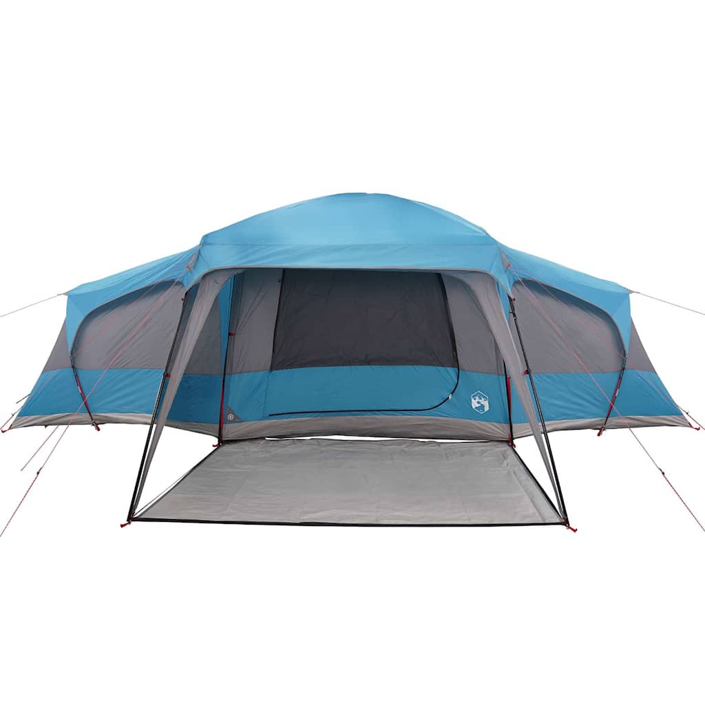 Family Tent with Porch Dome 9-Person Blue Waterproof