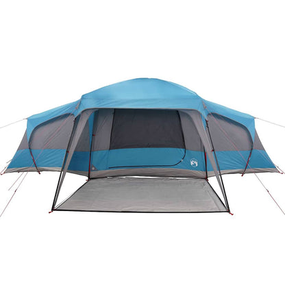 Family Tent with Porch Dome 9-Person Blue Waterproof
