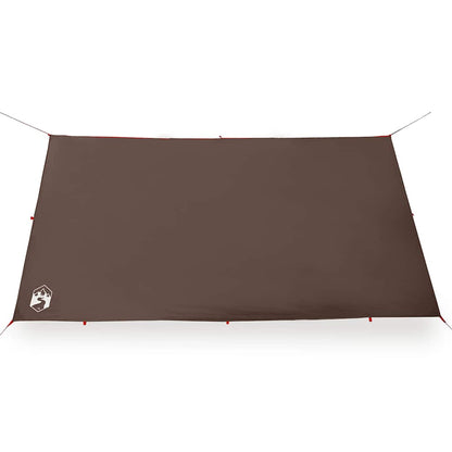 Camping Tarp Brown 366x306 cm Waterproof