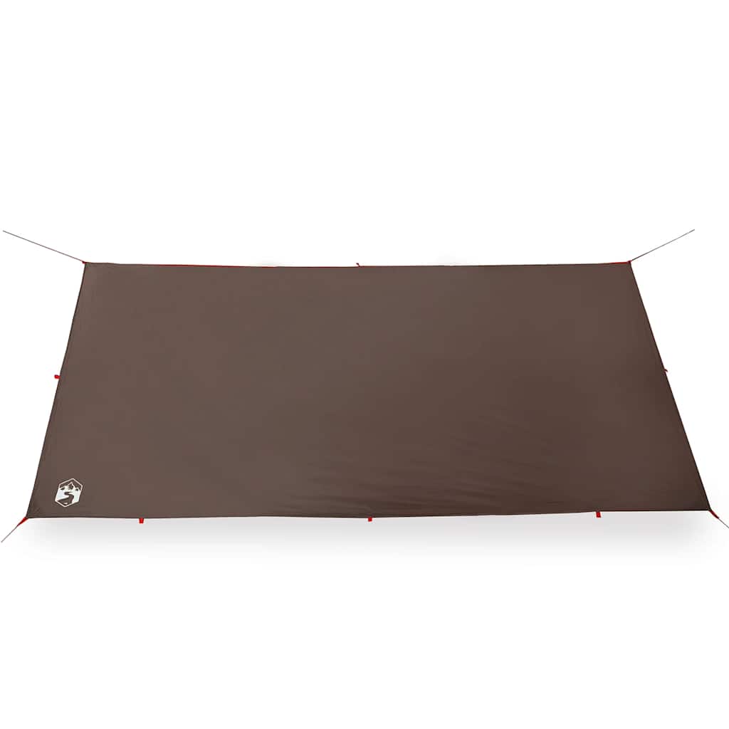 Camping Tarp Brown 406x306 cm Waterproof
