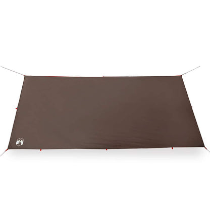 Camping Tarp Brown 406x306 cm Waterproof