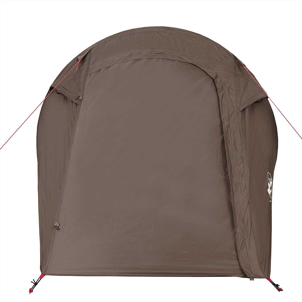 Camping Tent Tunnel 3-Person Brown Waterproof
