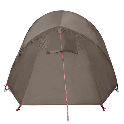 Camping Tent Tunnel 2-Person Brown Waterproof