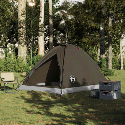Camping Tent Dome 4-Person Brown Waterproof