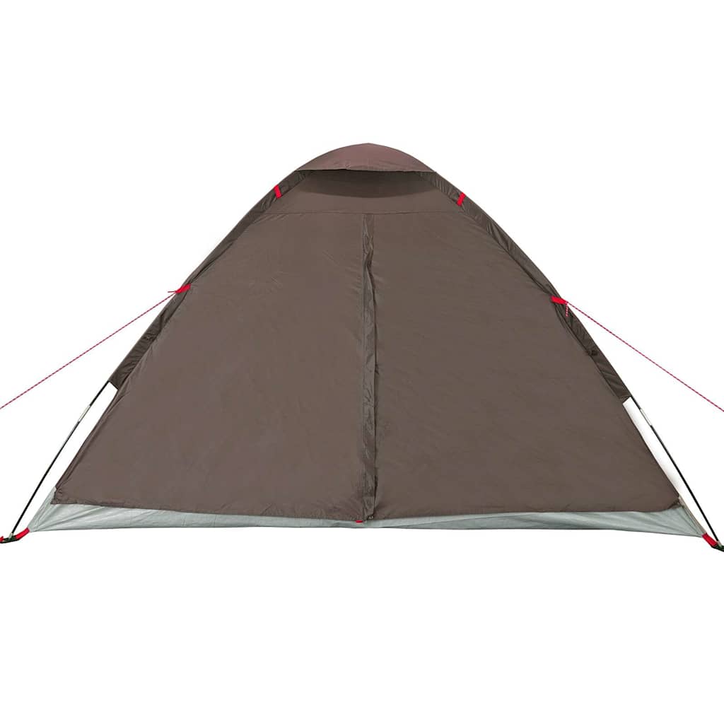 Camping Tent Dome 4-Person Brown Waterproof