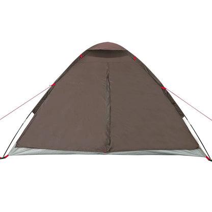 Camping Tent Dome 4-Person Brown Waterproof