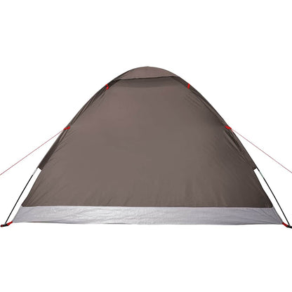Camping Tent Dome 4-Person Brown Waterproof