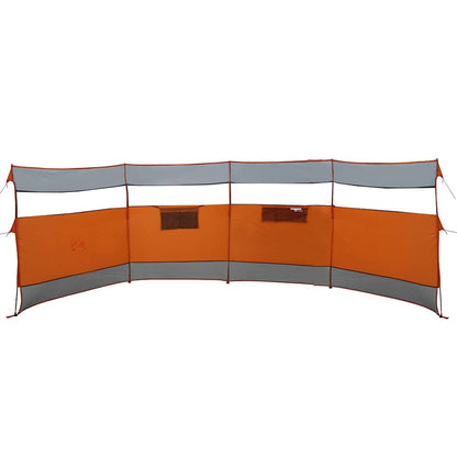 Camping Windbreak Grey and Orange 510x153 cm Waterproof
