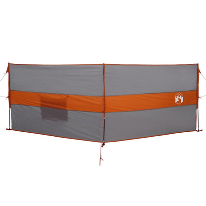 Camping Windbreak Grey and Orange 344x120 cm Waterproof