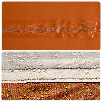 Camping Windbreak Grey and Orange 344x120 cm Waterproof