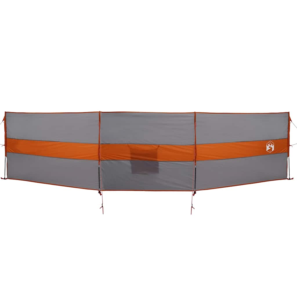 Camping Windbreak Grey and Orange 490x123 cm Waterproof