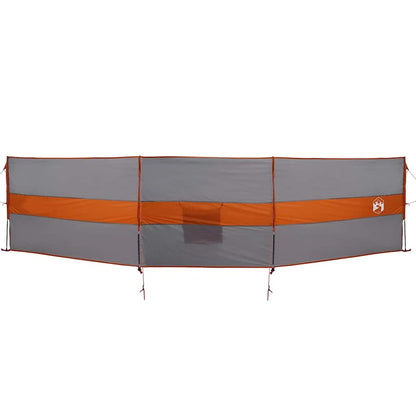 Camping Windbreak Grey and Orange 490x123 cm Waterproof