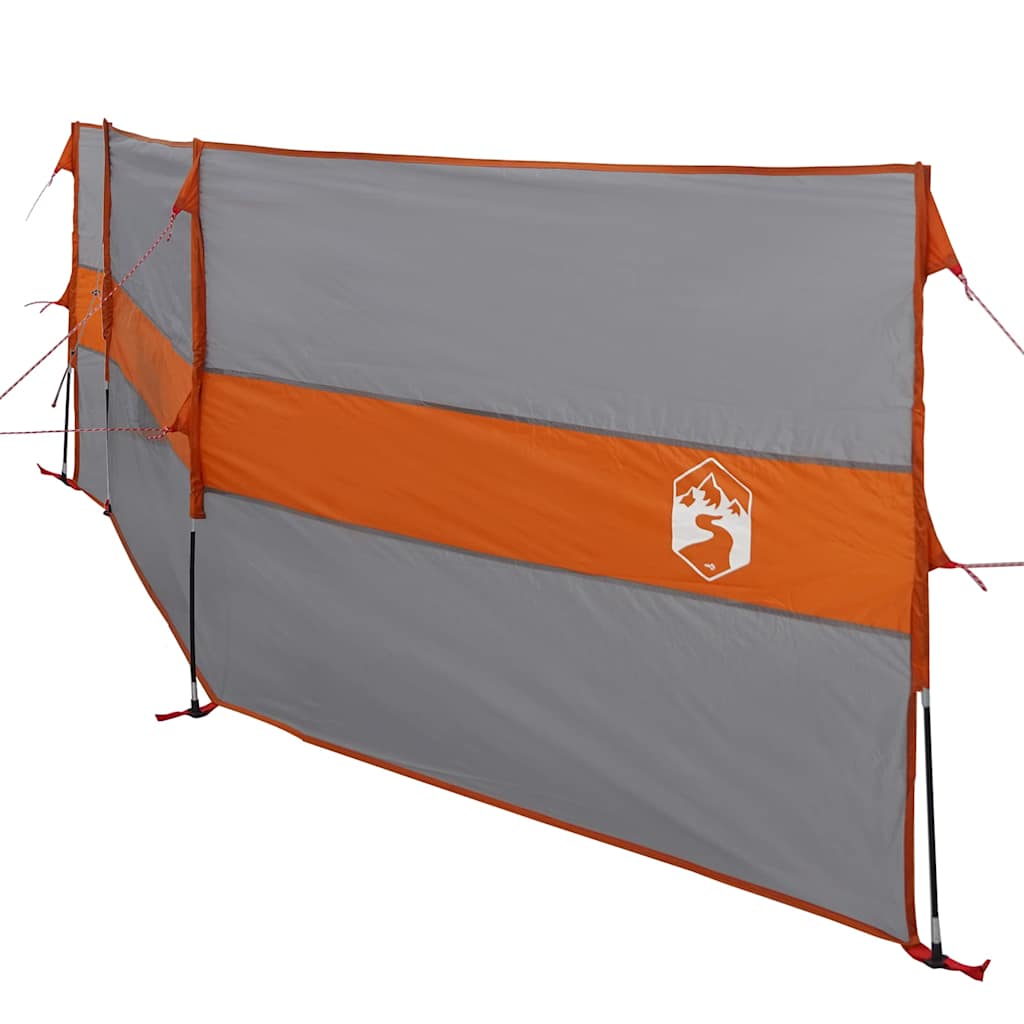 Camping Windbreak Grey and Orange 490x123 cm Waterproof