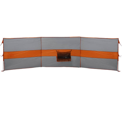 Camping Windbreak Grey and Orange 490x123 cm Waterproof