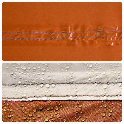 Camping Windbreak Grey and Orange 340x130 cm Waterproof