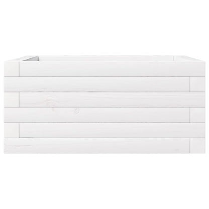 Garden Planter White 50x50x23 cm Solid Wood Pine