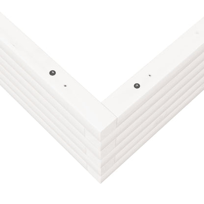 Garden Planter White 110x110x23 cm Solid Wood Pine