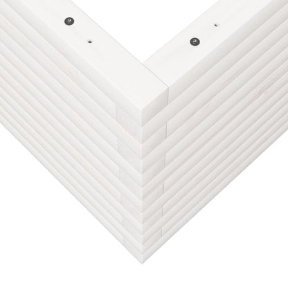 Garden Planter White 70x70x45.5 cm Solid Wood Pine