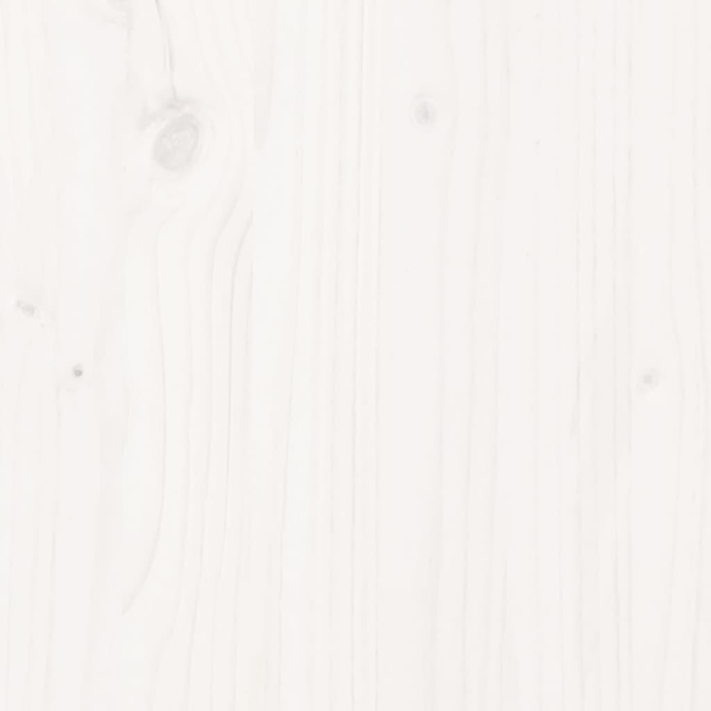 Garden Planter White 70x70x45.5 cm Solid Wood Pine