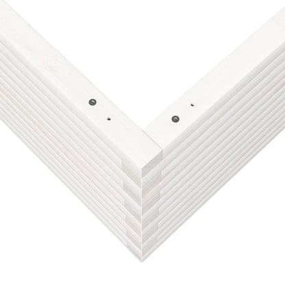 Garden Planter White 80x80x45.5 cm Solid Wood Pine