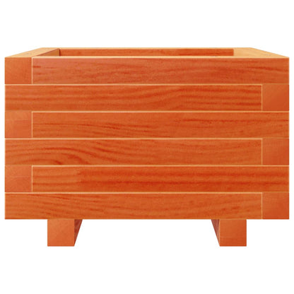 Garden Planter Wax Brown 40x40x26.5 cm Solid Wood Pine