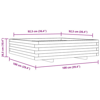 Garden Planter 100x100x26.5 cm Impregnated Wood Pine